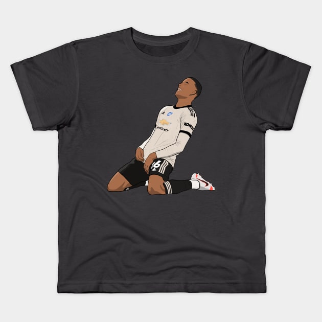 Mason Greenwood Knee Slide Kids T-Shirt by Hevding